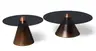 Couchtisch - 2er Set, Grau, Kupferfarben