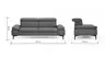 Sofa Felipa - 3-Sitzer inkl. Kopfteil verstellbar, Leder, Olive