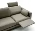 Sofa Cuneo Klassik - 2-Sitzer, Leder, Graubraun, Relaxfunktion, motorisch
