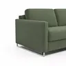 Sofa Nuoro - 2,5-Sitzer inkl. Schlaffunktion, Armlehne mit Kufe, Stoff, Olivgrün