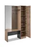 Kompaktgarderobe - Artisan Eiche Nachbildung, Anthrazit