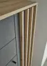 Kommode- B ca. 60 cm, Eiche Dekor, Schwarz