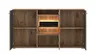 Sideboard - mit Beleuchtung, Viking Eiche Nachbildung, Anthrazit