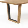 Esstisch Belfast - LB ca. 220x100 cm, Eiche massiv, mit Metalleinlage im Gestell