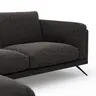 Ecksofa Valdemoro - Longchair mit 2,5-Sitzer rechts inkl. Rückenlehne verstellbar, Stoff, Anthrazit