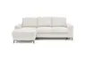 Ecksofa - Longchair links mit 2-Sitzer, Stoff, Creme