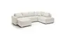 Wohnlandschaft JOSY - Longchair links, 1,5-Sitzer, Ecke rechts inkl. Schlaffunktion mit Bettkasten, Stoff, Beige
