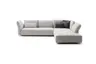 Ecksofa Motone - 2,5-Sitzer mit Ecke rechts, Stoff, Hellgrau
