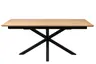 Esstisch MAKAIO - ausziehbar, LB ca. 180x90 cm, Eiche Furnier, Schweizer Kante, Schwarz