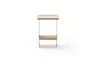 Beistelltisch Olai - LHB. ca. 40x45x40 cm, Wildeiche massiv, Metall, Beige