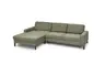 Ecksofa CALM MOVE 2.0 - Longchair links mit 2,5-Sitzer, Schlaffunktion, Feincord, Olive