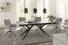 Stuhl MANDY - drehbar, Stoff, Graubeige