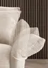 Ecksofa - 2-Sitzer, Ecke rechts inkl. 2 verstellbar Armlehnen, Stoff, Beige