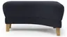 Hocker Stamford - gebogen, Rechts, LB ca. 89x65 cm, Stoff, Dunkelblau