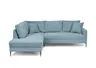 Ecksofa - Ecke links, 3-Sitzer, Stoff, Petrol