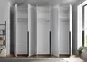 Drehtürenschrank- B ca. 270 cm, Weiß, Spiegel