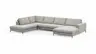 Wohnlandschaft Solano - Ecke Links, 2-Sitzer, Longchair Rechts, Stoff, Hellgrau