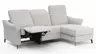 Ecksofa Canterbury - 2,5-Sitzer mit Longchair rechts, inkl. Relaxfunktion (motorisch) und Kopfteilverstellung, Stoff, Offwhite