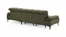Ecksofa Felipa - 2,5-Sitzer mit Longchair rechts inkl. Armlehne verstellbar und Rückenlehne/Sitztiefe verstellbar (motorisch), Leder, Olive