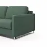 Ecksofa Nuoro - Longchair links mit 2-Sitzer inkl. Schlaffunktion und Bettkasten, Stoff, Dunkelgrün