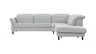 Ecksofa Rafaela - 2,5-Sitzer, Ecke rechts, Kopfteil verstellbar (manuell), Webstoff, Ecru