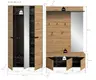 Garderobe - Basalt grau, Artisan Eiche Nachbildung