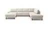 Wohnlandschaft CALM - Longchair links, 2-Sitzer, Ecke rechts, Stoff, Creme