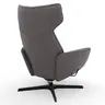 Relaxsessel Helge - Leder, Silber