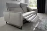 Sofa Avela - 3-Sitzer inkl. Relaxfunktion und Kopfteil verstellbar motorisch, Leder, Steingrau