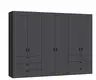 Drehtürenschrank JOIN IT- B ca. 303 cm, Schwarz, Anthrazit