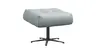 Hocker Terni - Sternfuss, Leder, Hellblau