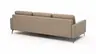 Ecksofa Enna - 3-Sitzer mit Longchair rechts, Armlehne A, Leder, Taupe