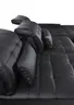 Sofa - 2-Sitzer mit Longchair rechts, inkl. Schwenkrückenfunktion, Leder, Schwarz