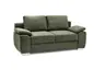 Schlafsofa EMIEL - 2-Sitzer inkl. Schlaffunktion und Bettkasten, Stoff, Graugrün