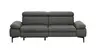 Sofa Felipa - 3-Sitzer inkl. Relaxfunktion (motorisch) und Kopfteil verstellbar, Leder, Grau