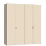 Drehtürenschrank JOIN IT- B ca. 202 cm,  Nougat, Glas, Creme