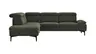 Ecksofa Felipa - Ecke links mit 2,5-Sitzer inkl. Kopfteil verstellbar, Stoff, Dunkelgrün