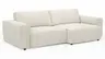 Sofa Lilaia - 1,5-Sitzer XL mit 1,5-Sitzer XL Tief, Stoff, Creme