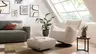 Sessel Lilaia - inkl. Dreh- und Wippfunktion, Stoff, Creme