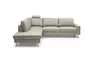 Ecksofa COOL - Ecke links, 2,5-Sitzer inkl, Schlaffunktion, Stoff, Hellgrau
