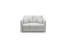 Sofa JORDEN - 1,5-Sitzer inkl. Schlaffunktion mit Bettkasten, verstellbare Armlehnen, Stoff, Beige