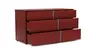 Kommode Loretto - BHT ca. 127x70x51 cm, Lack matt, Bordeaux