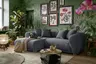 Ecksofa - Longchair links mit 2-Sitzer, Stoff, Anthrazit