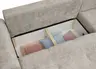 Ecksofa - Longchair links mit 2-Sitzer, Stoff, Beige