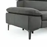 Sofa Felipa - 3-Sitzer inkl. Relaxfunktion (motorisch) und Kopfteil verstellbar, Leder, Grau