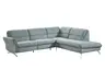 Ecksofa EM Koper -  3-Sitzer mit Ecke rechts, Rückenlehne verstellbar, Stoff, grün