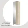 Garderobenschrank - B ca. 55 cm, Riva Eiche Nachbildung, Spiegel