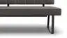 Polsterbank Carmelo - Breite ca. 203 cm, Leder, Steingrau
