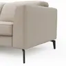 Ecksofa Rafaela 2.0 - Longchair mit 2,5-Sitzer rechts inkl. Sitzvorzug, Kopteilverstellung motorisch und Relaxfunktion motorisch im Longchair, Leder, Champagner