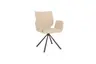 Armlehnstuhl Cupi - Stativ, Leder, Beige